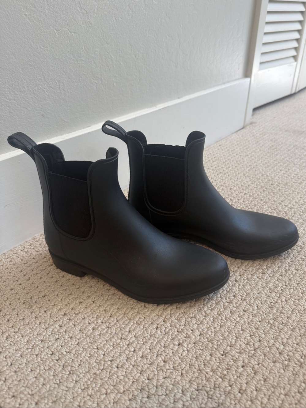 J. Crew Black Chelsea-Style Rain Boots